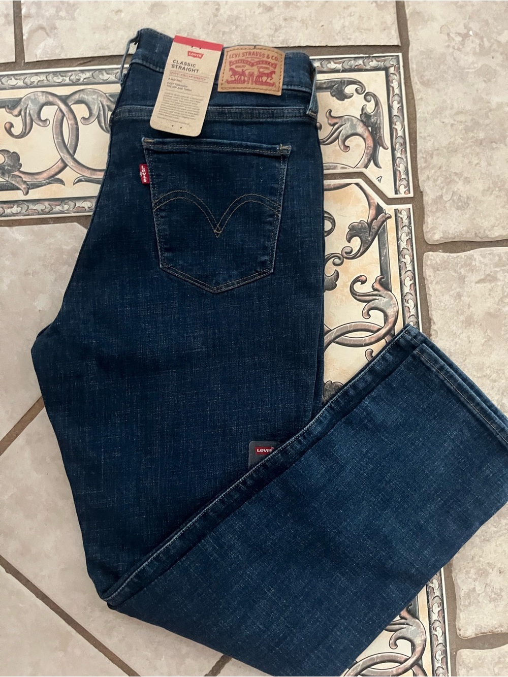 Levi's Women's Straight Leg Jeans - Dark Indigo Blue